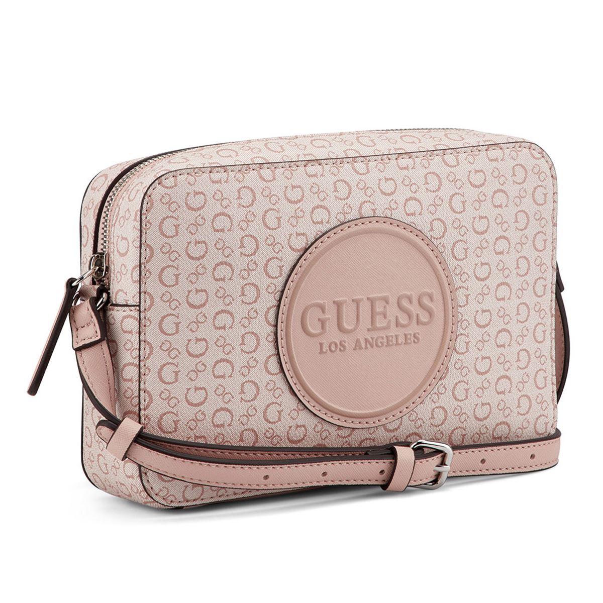 Bolsa Guess Factory Estilo Crossbody En Color Rosa Modelo Sv872469-Ros