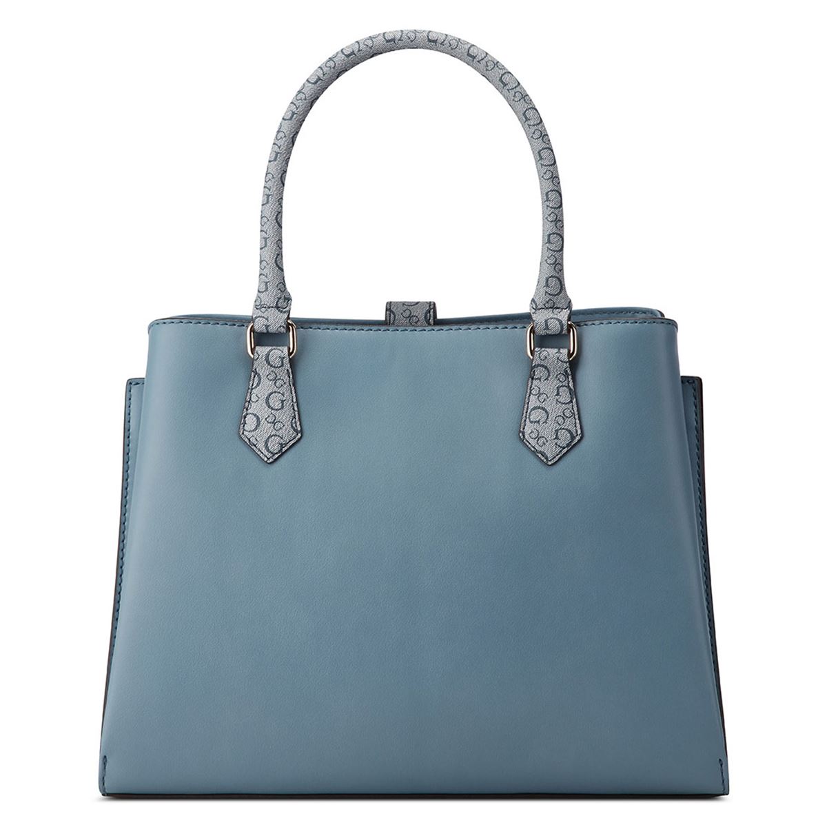 Bolsa Guess Factory Estilo Satchel En Color Azul Modelo Vy884005-Den