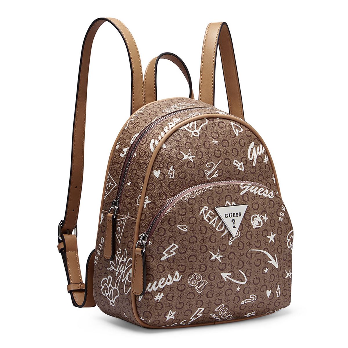 Bolsa Backpack en color Café Multi Guess Factory