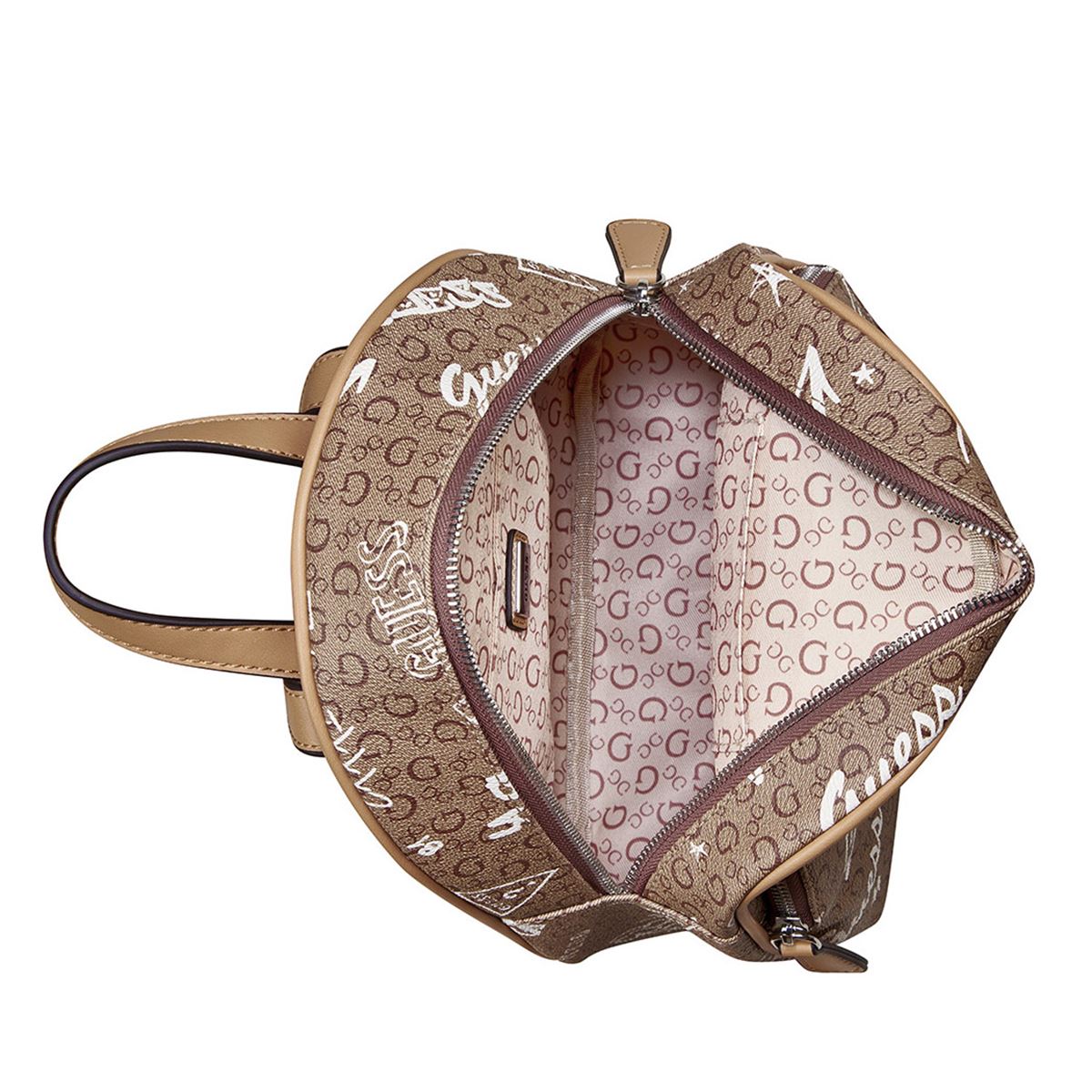 Bolsa Backpack en color Café Multi Guess Factory