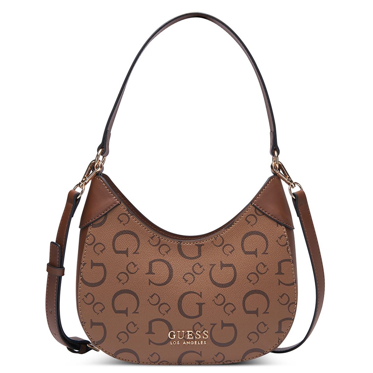 Bolsa Guess Factory Top Zip en color Café