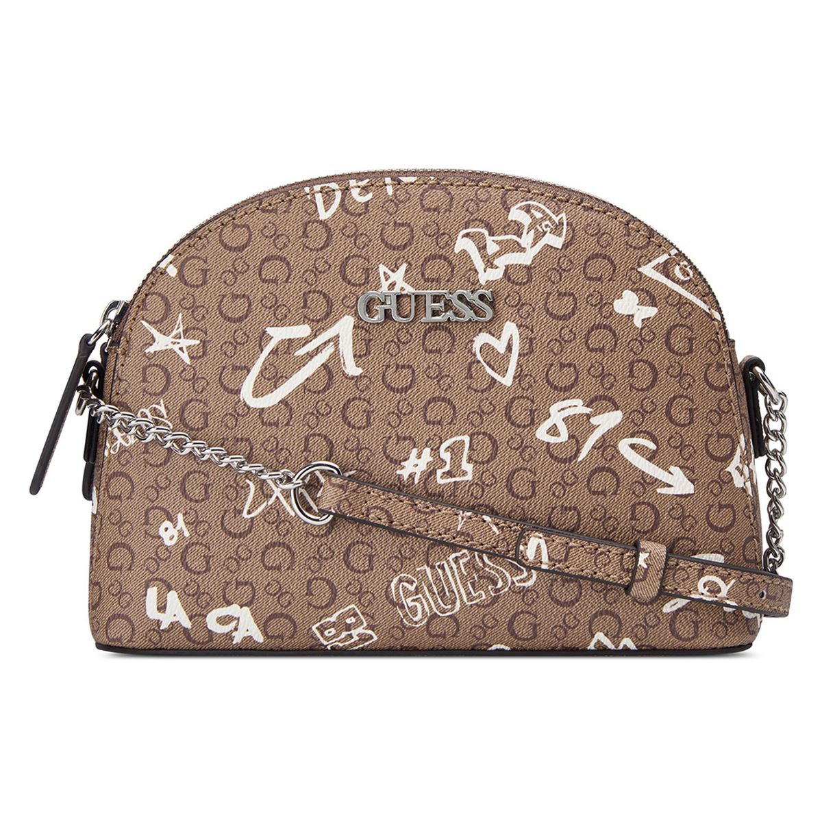 Bolsa Guess Factory Crossbody en color Café