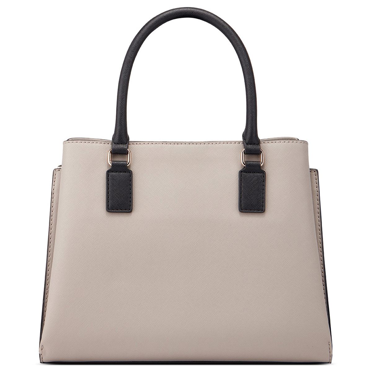 Bolsa Satchel En Color Gris Claro Guess Factory
