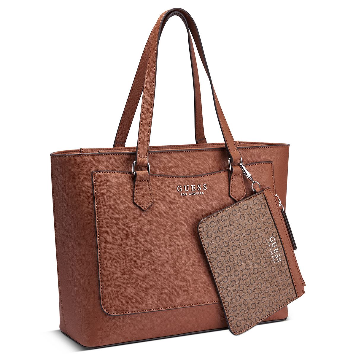 Bolsa Guess Factory Tote en color Café Claro
