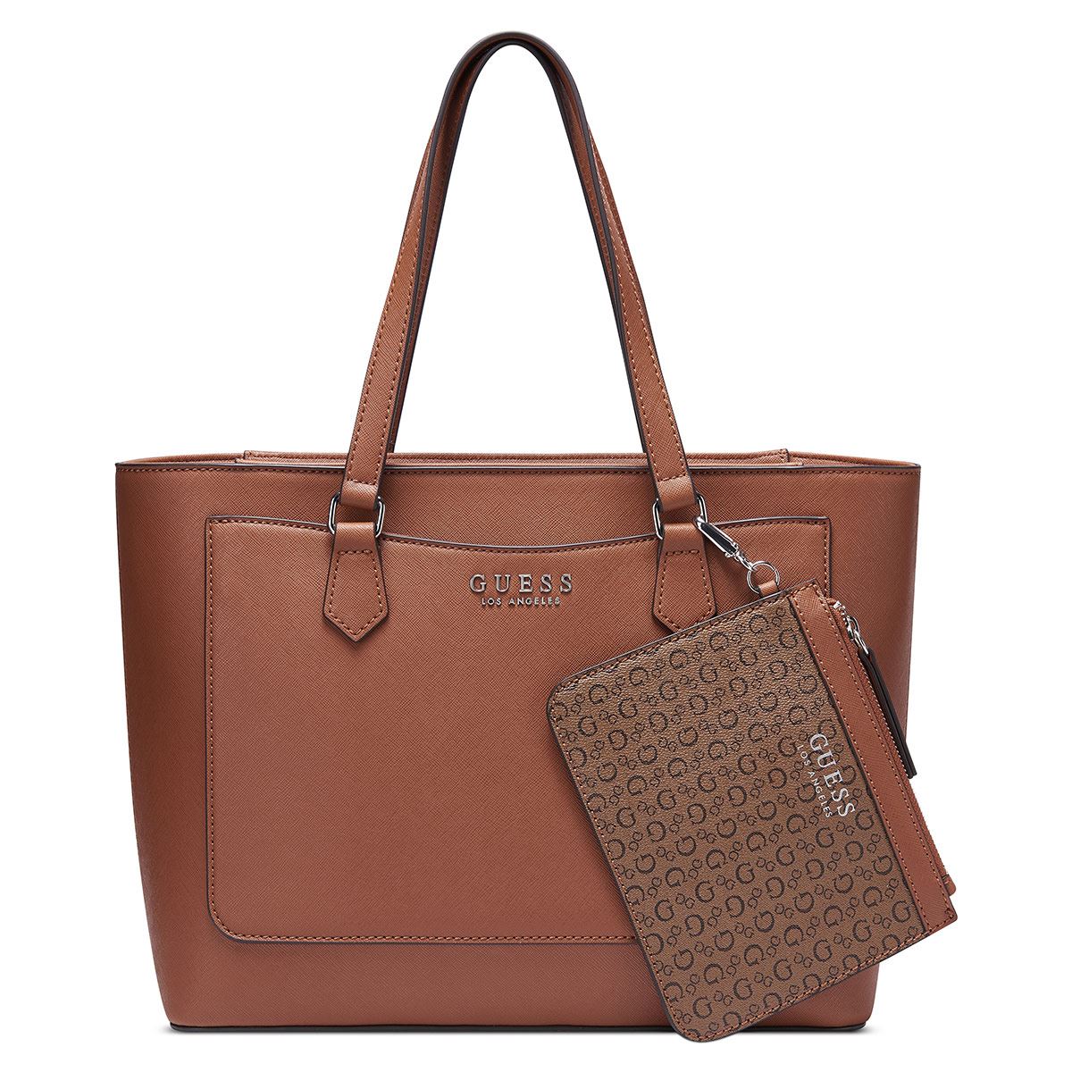 Bolsa Guess Factory Tote en color Café Claro