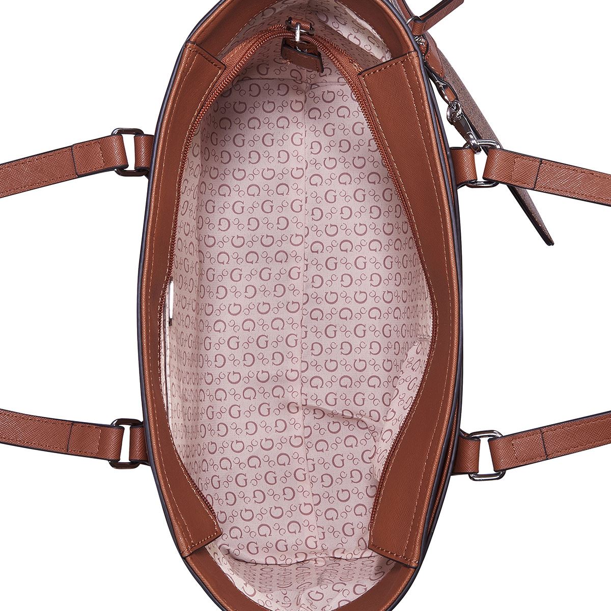 Bolsa Guess Factory Tote en color Café Claro