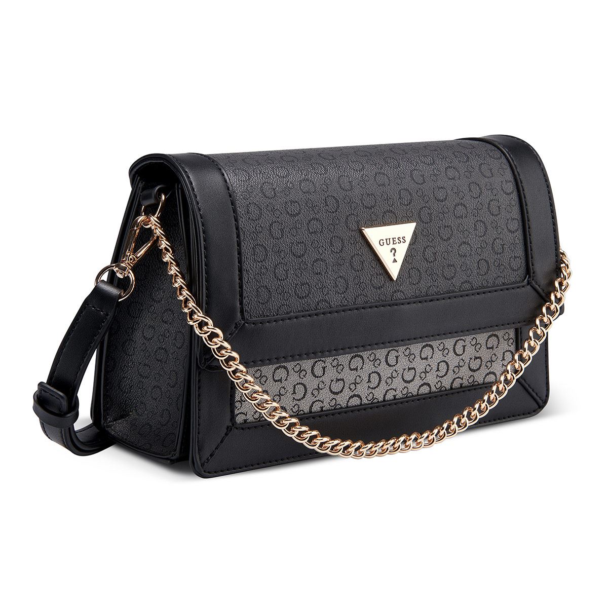 Bolsa Guess Factory Shoulder en color Negro