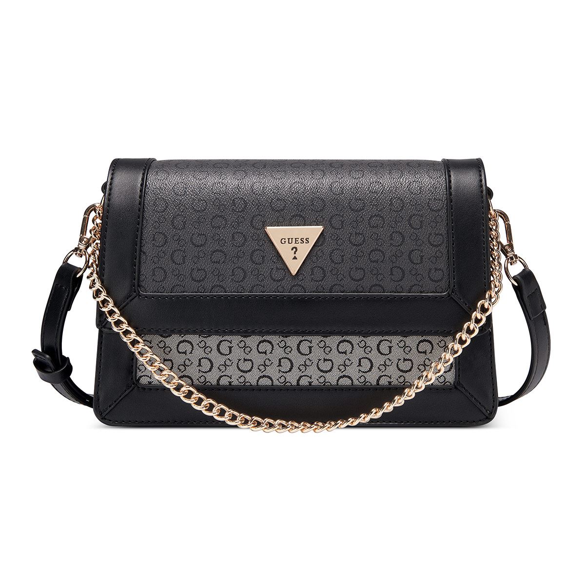 Bolsa Guess Factory Shoulder en color Negro