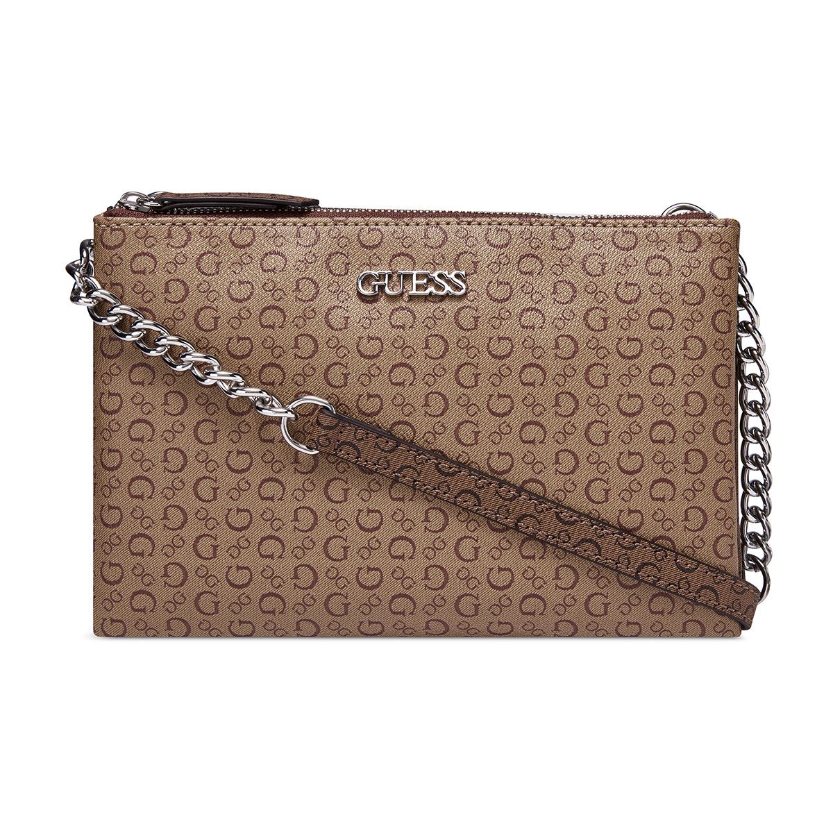 Bolsa Guess Factory Crossbody en color Café