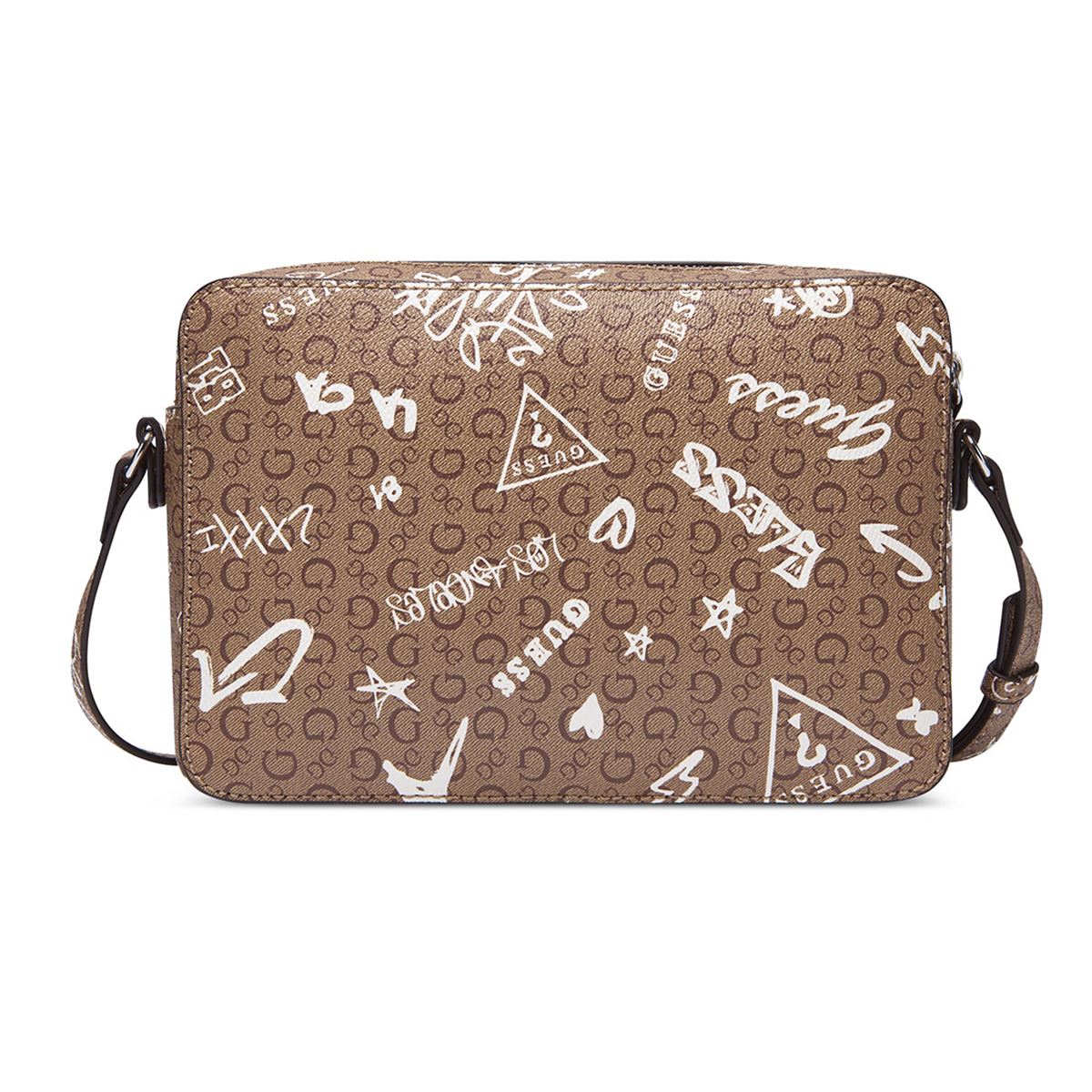 Bolsa Guess Factory Crossbody en color Café