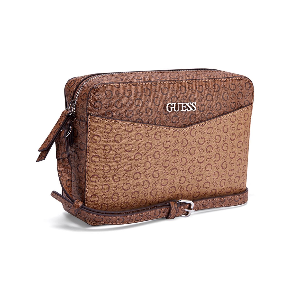 Bolsa Guess Factory Crossbody en color Café