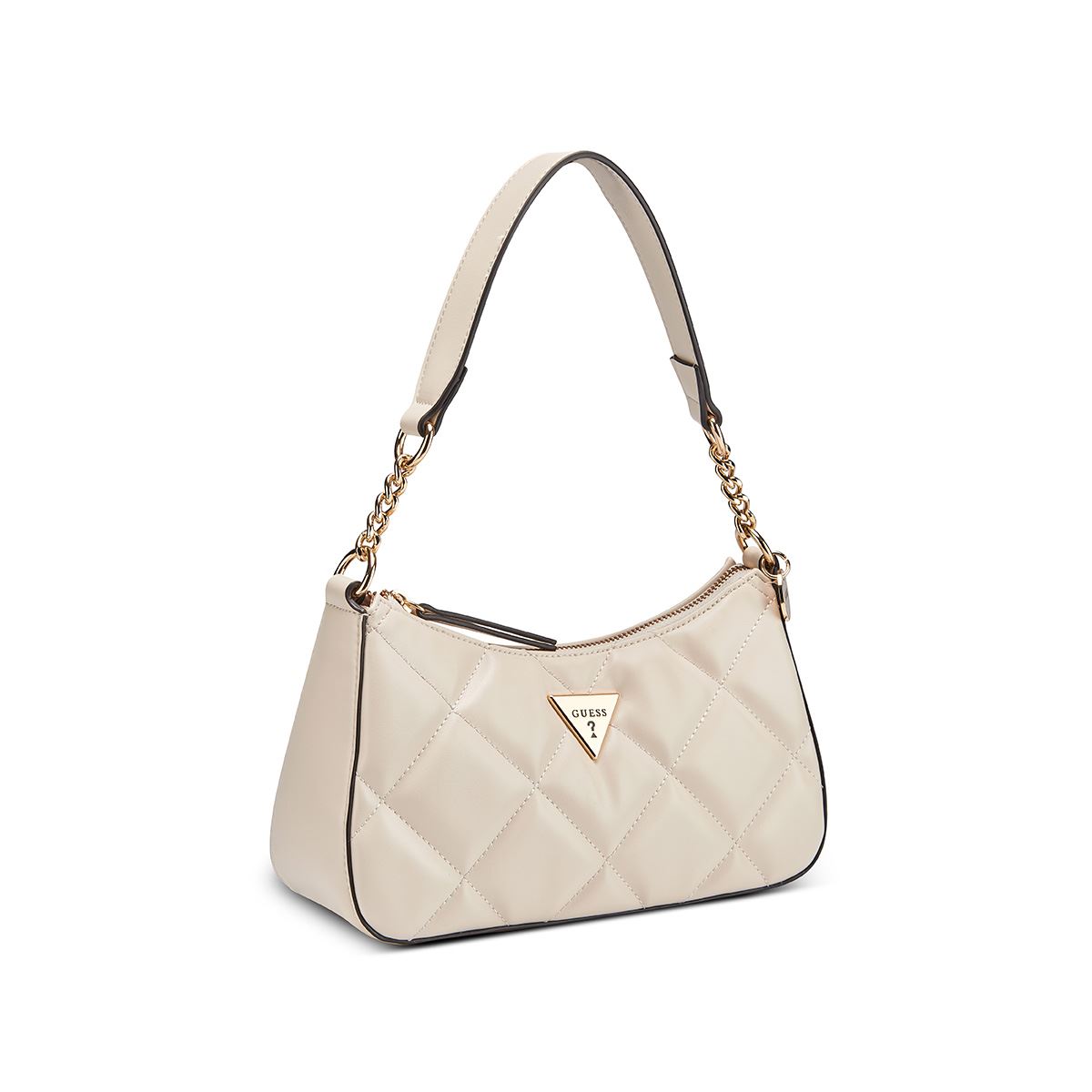 Bolsa mini top zip en color beige Guess Factory