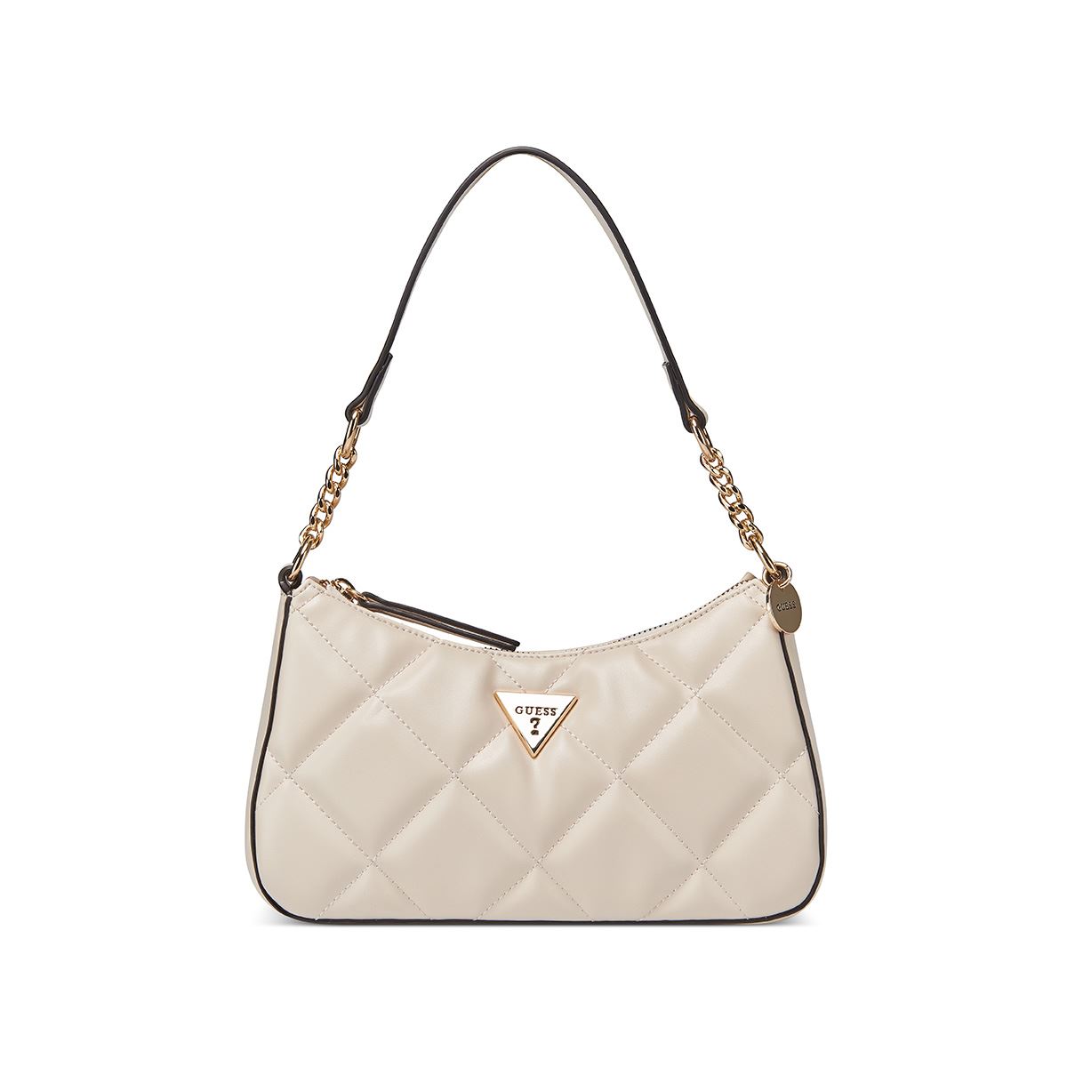 Bolsa mini top zip en color beige Guess Factory