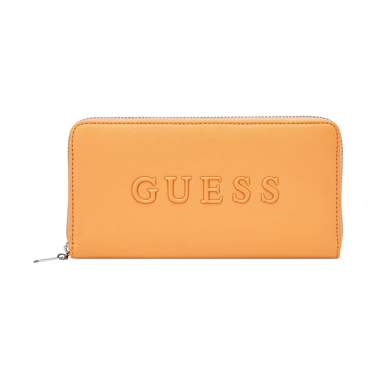 Cartera Zip Medium Guess Factory Naranja para Mujer