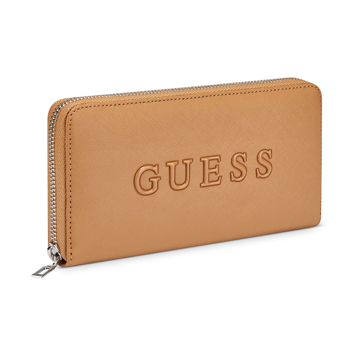 Cartera Zip Medium Guess Factory Cafe medio para Mujer