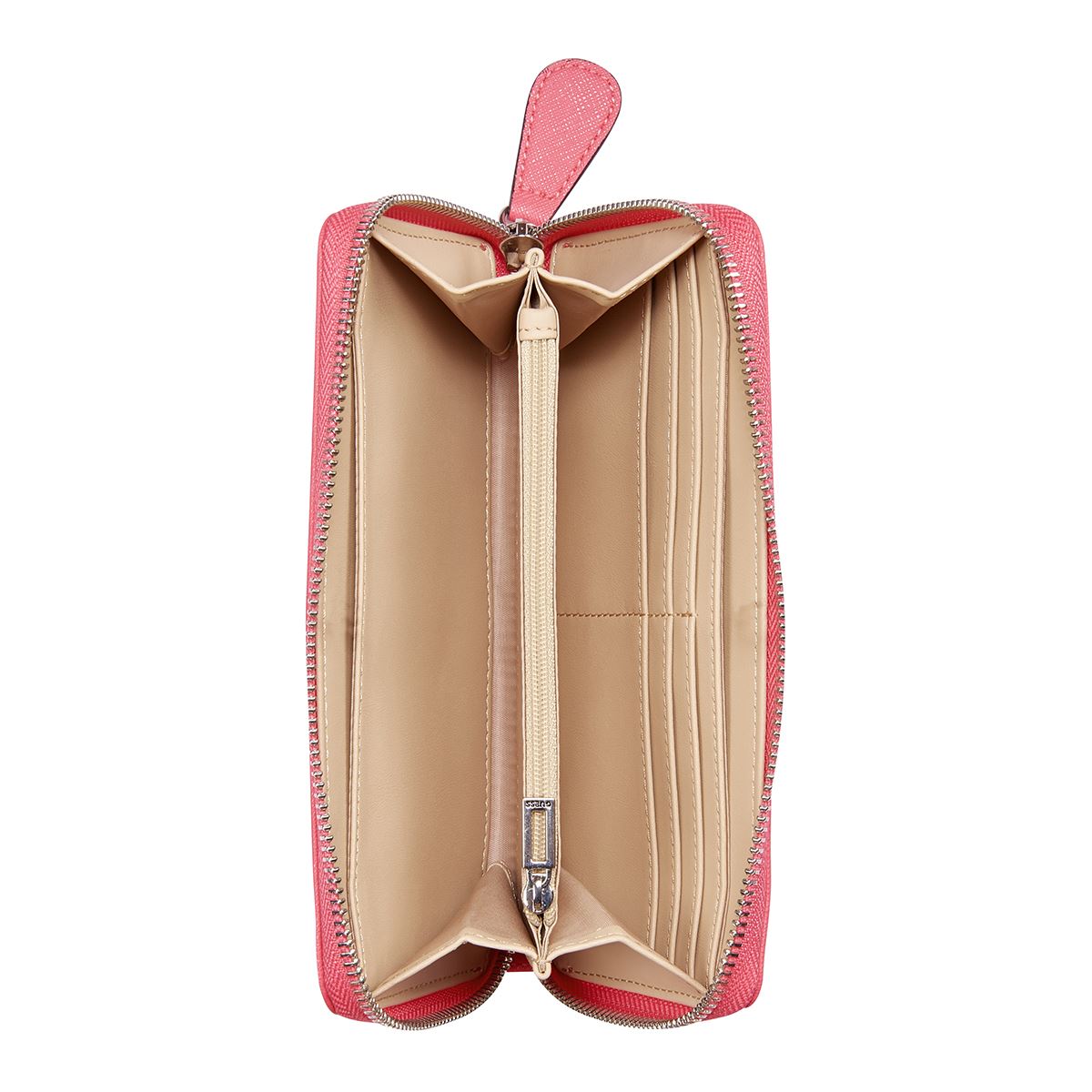 Cartera Medium Zip Aound Guess Factory Rosa para Mujer
