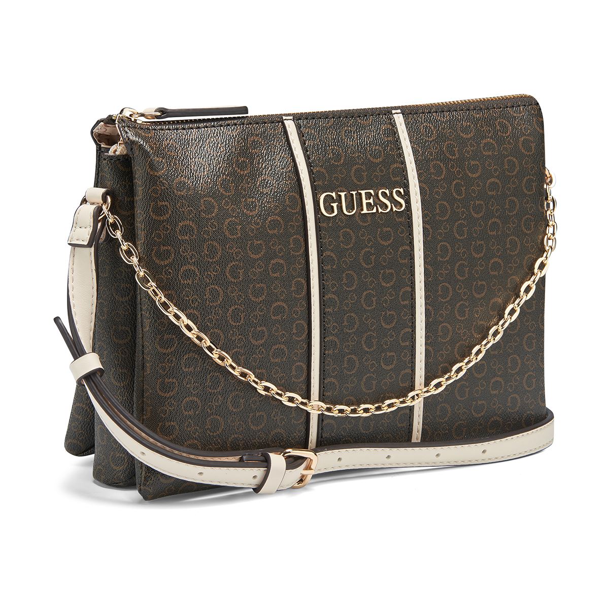 Bolso Crossbody Guess Factory Café obscuro para Mujer