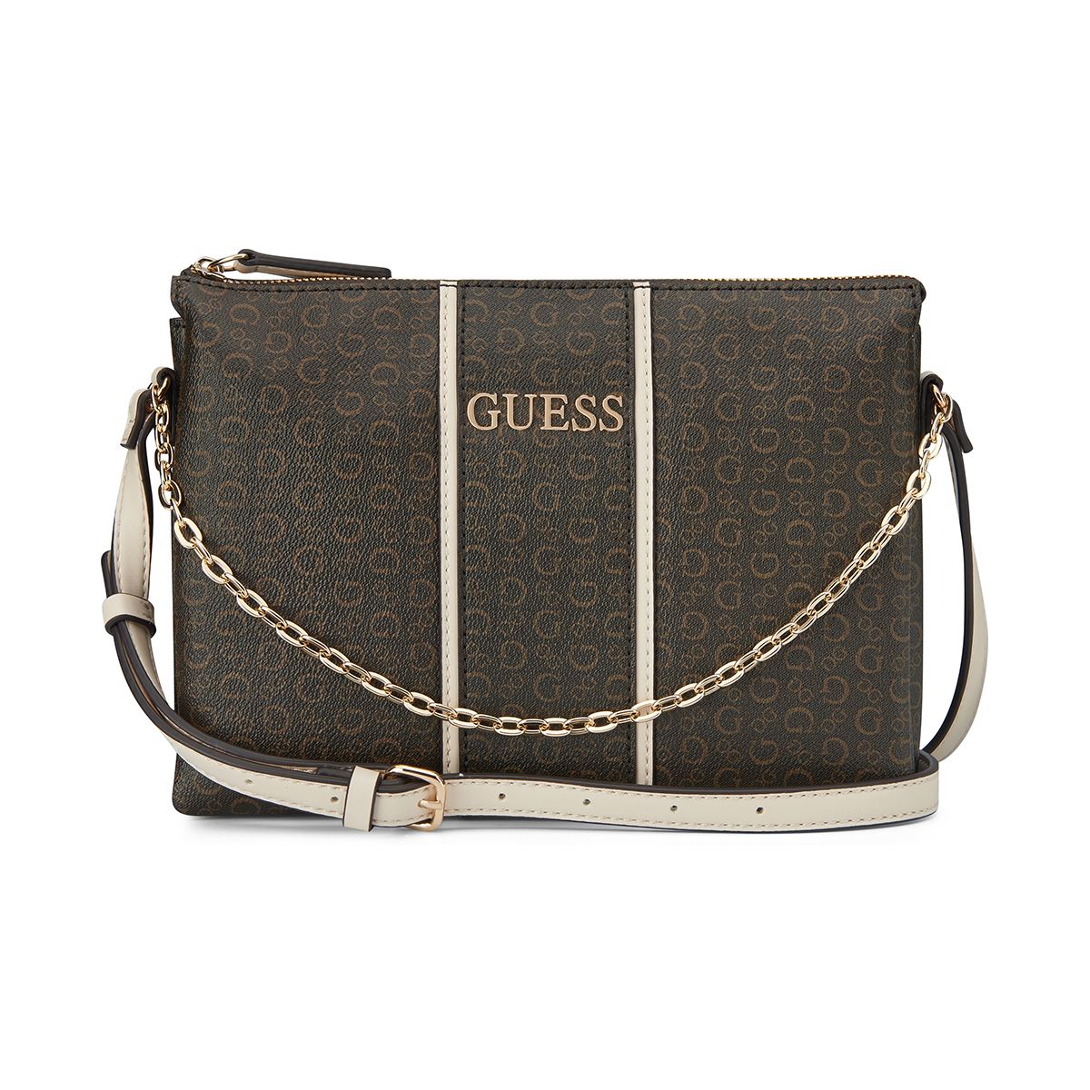 Bolso Crossbody Guess Factory Café obscuro para Mujer