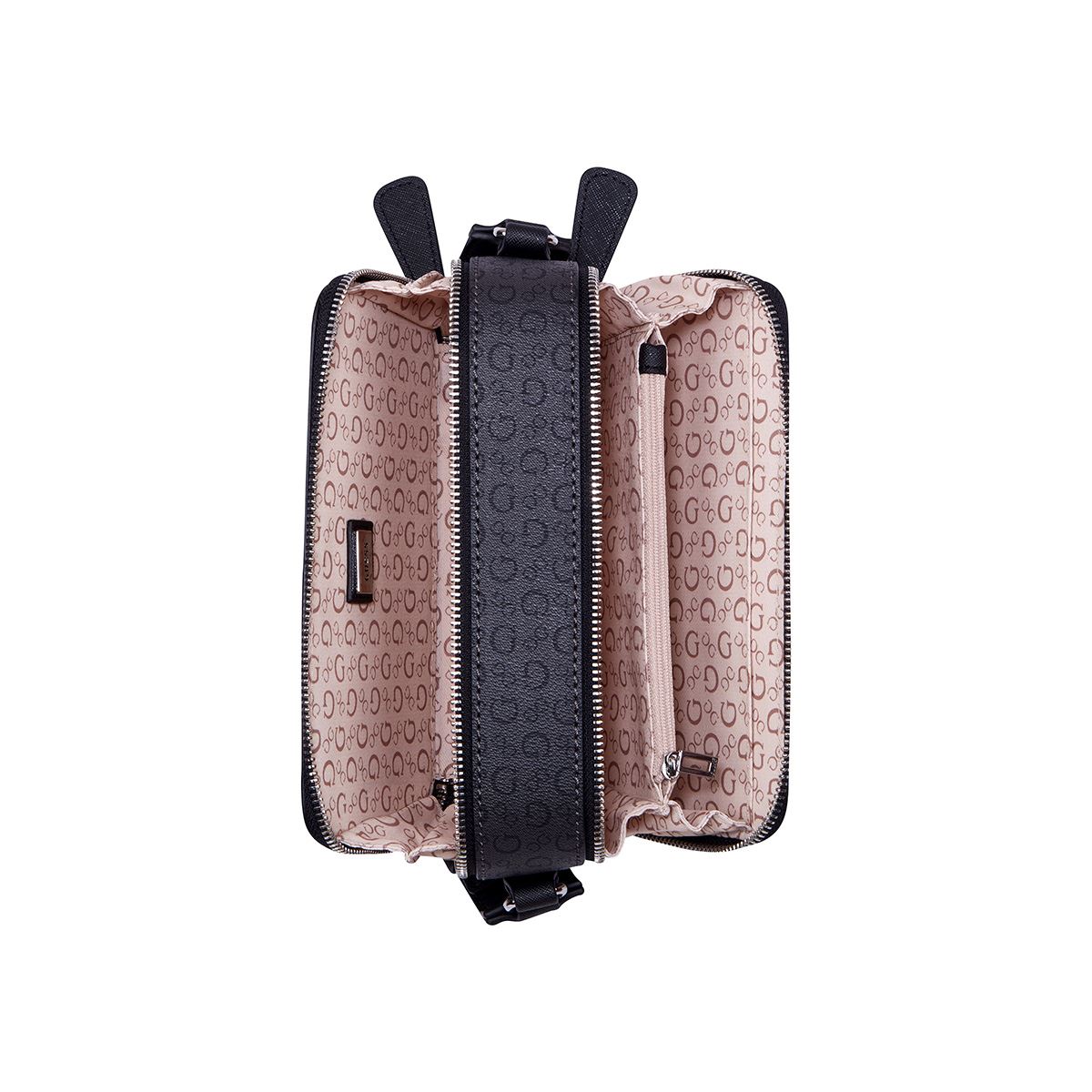 Bolsa mini crossbody en color negro Guess Factory