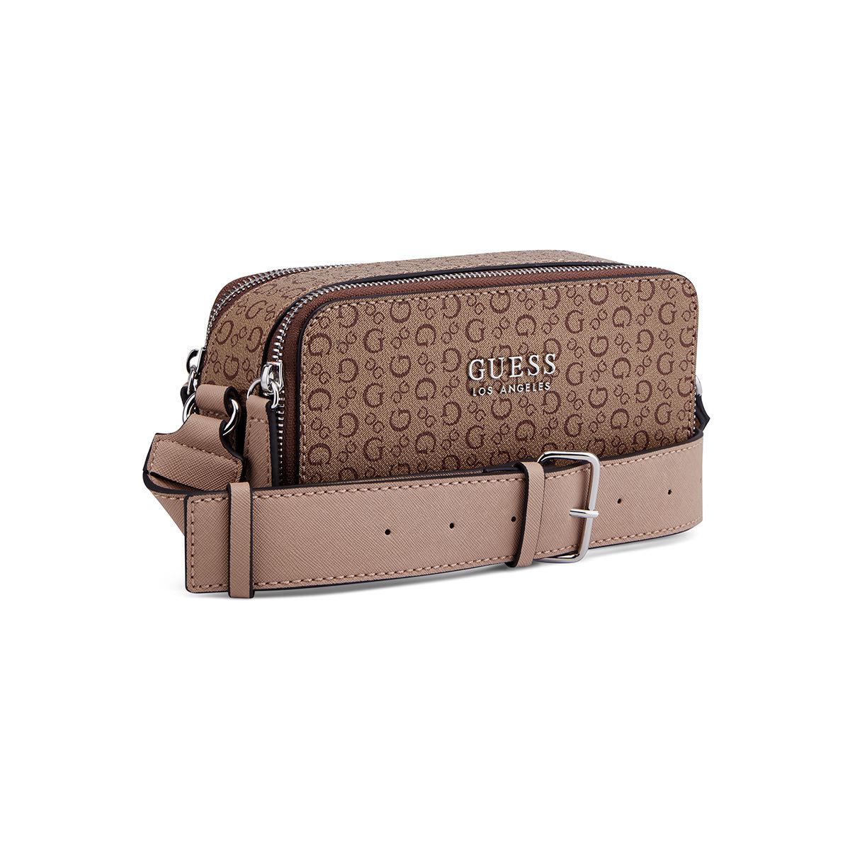 Bolsa mini crossbody en color café Guess Factory