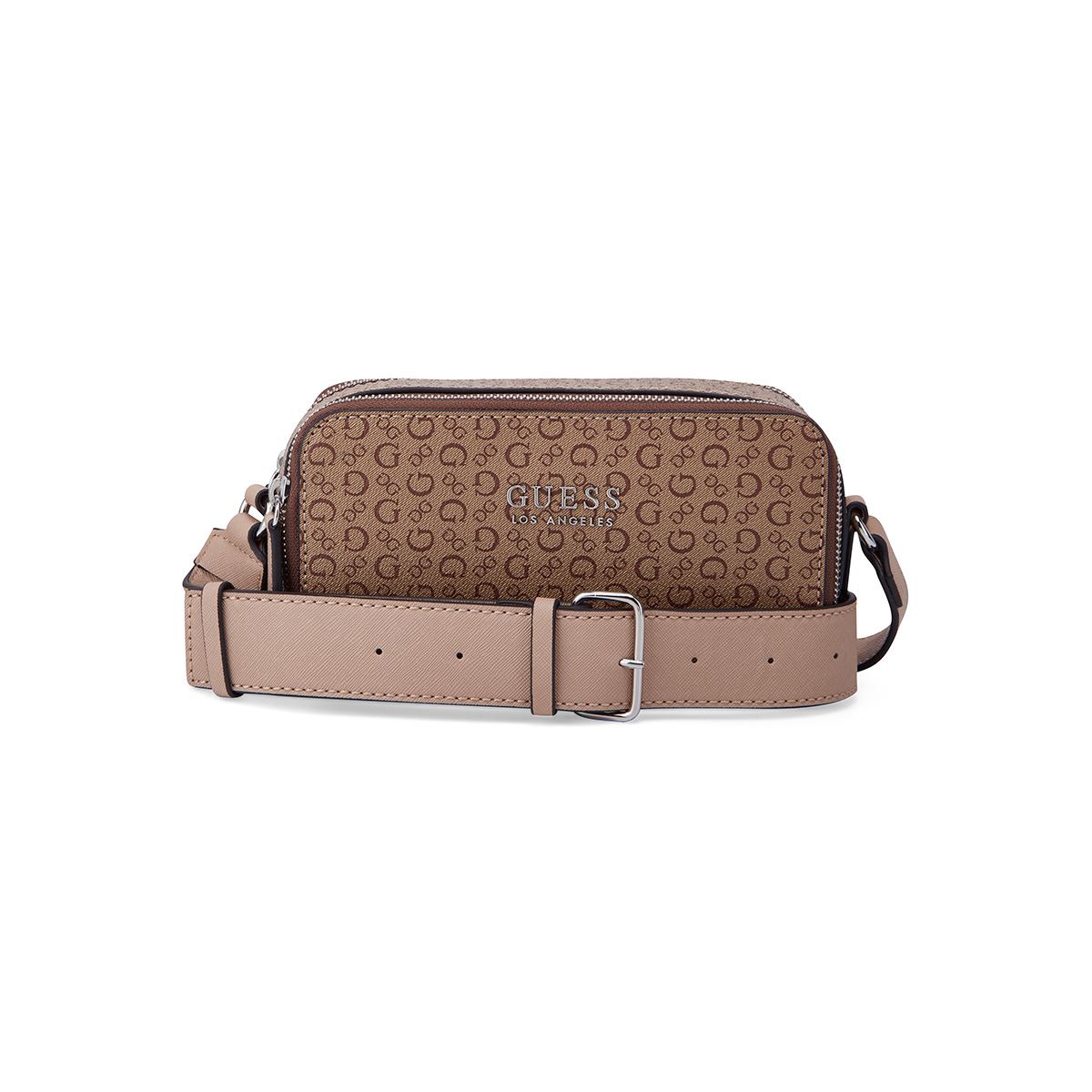 Bolsa mini crossbody en color café Guess Factory