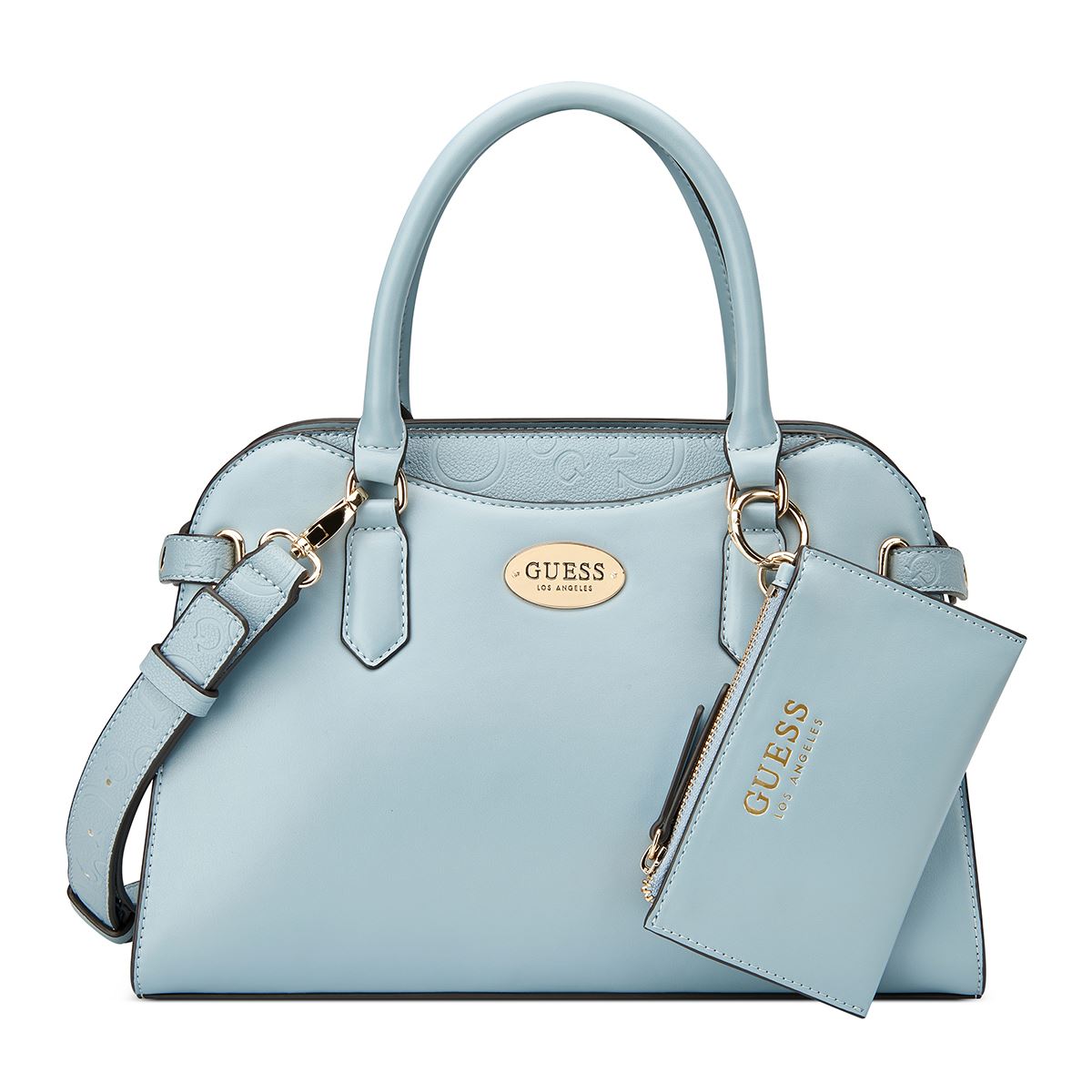 Bolso Satchel Azul Guess Factory para Mujer