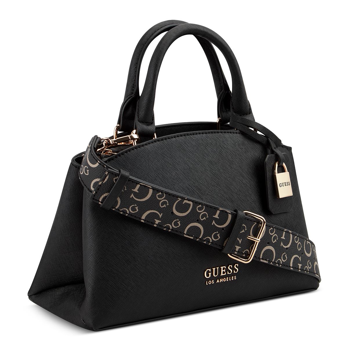 Bolso Satchel Negro Guess Factory para Mujer