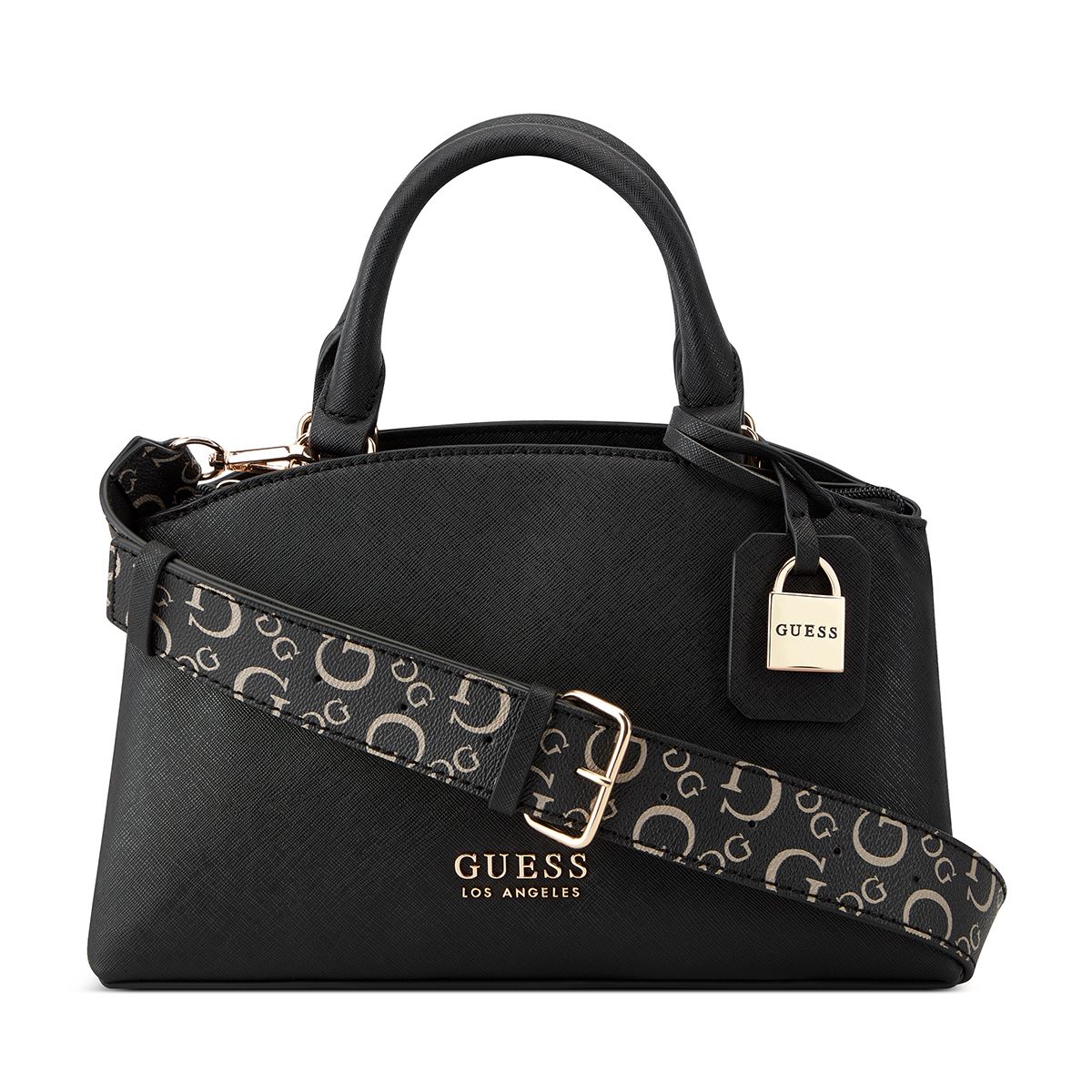 Bolso Satchel Negro Guess Factory para Mujer