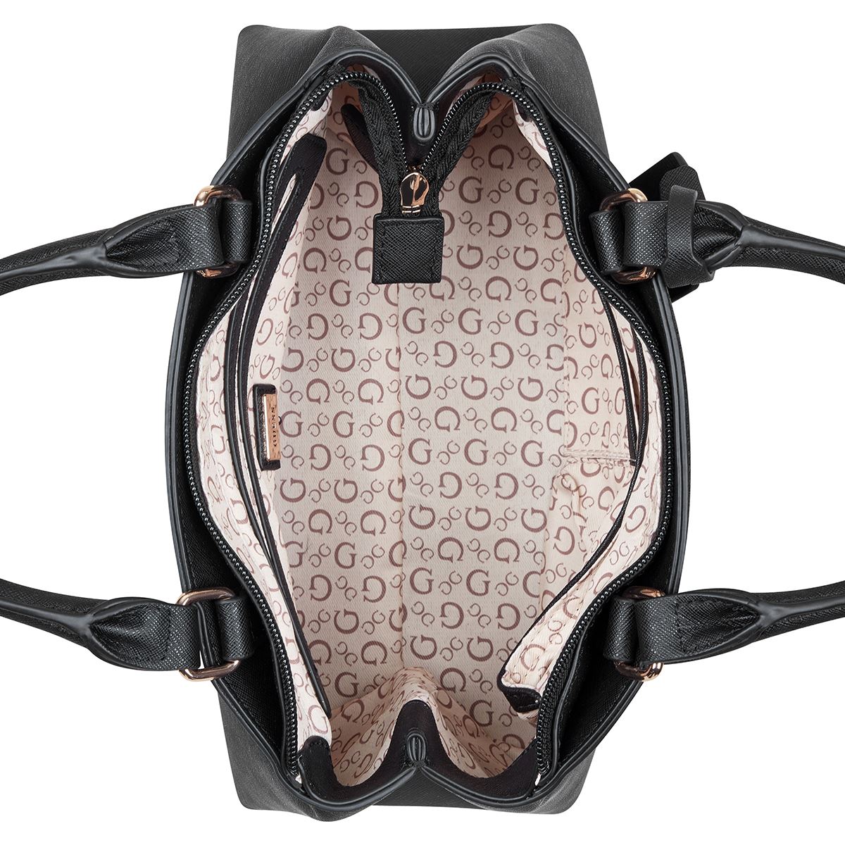 Bolso Satchel Negro Guess Factory para Mujer