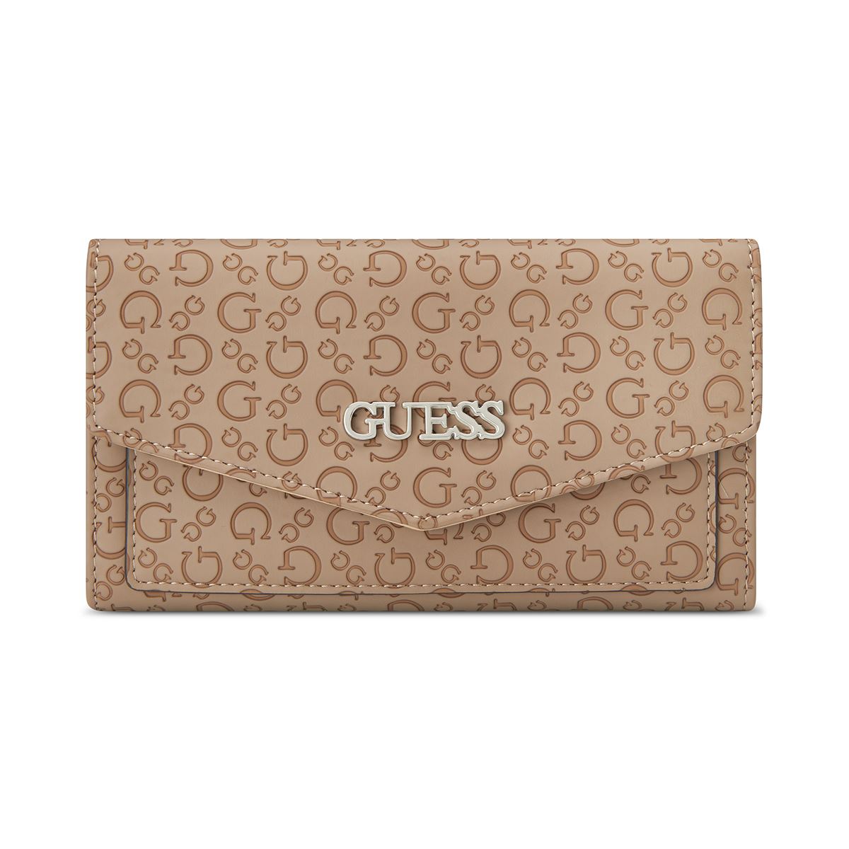 Cartera Clutch Café Guess Factory para Mujer