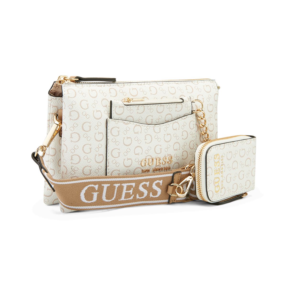 Bolso Crossbody Blanco Guess Factory para Mujer
