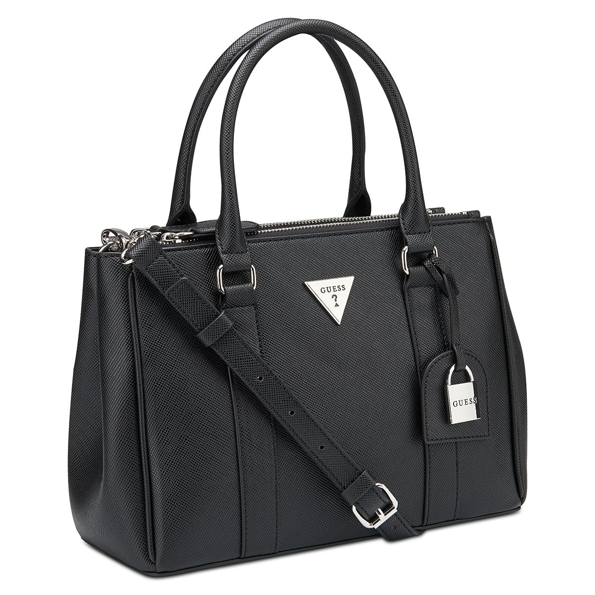 Bolso Satchel Guess Factory Negro para Mujer