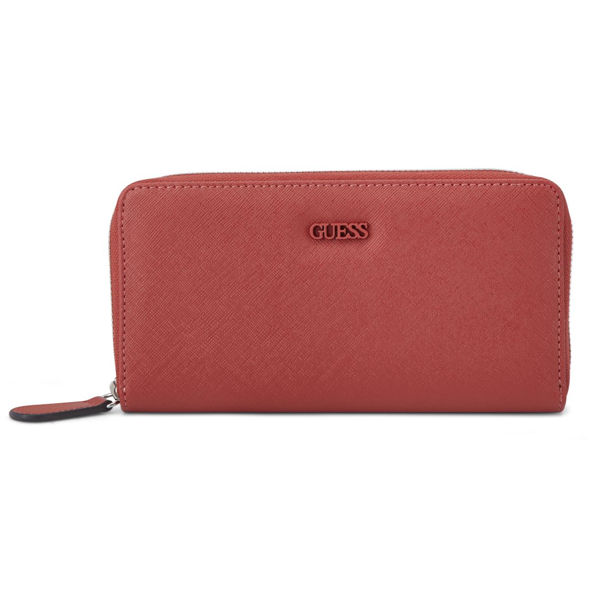 Cartera Zip Guess Factory Roja para Mujer