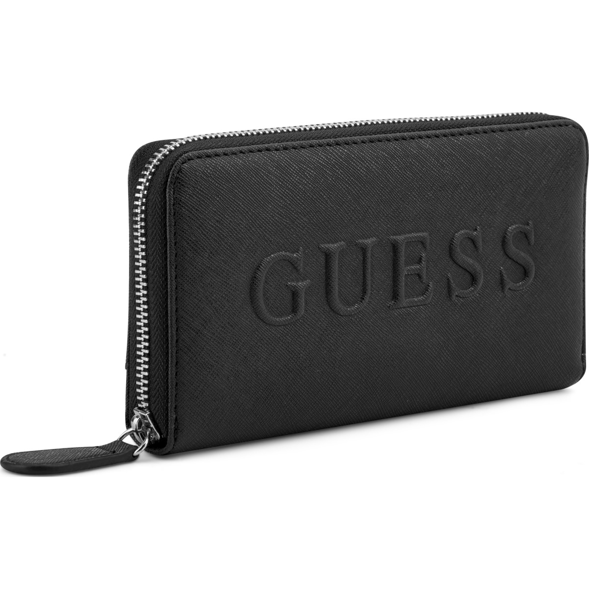 Cartera Zip Guess Factory Negra para Mujer