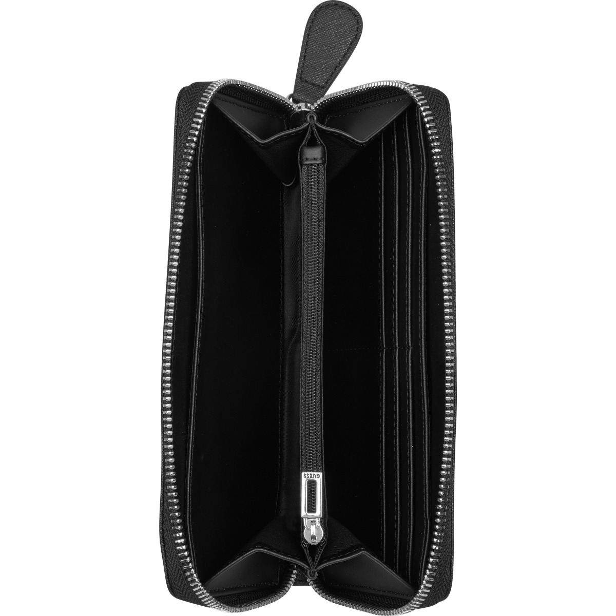 Cartera Zip Guess Factory Negra para Mujer