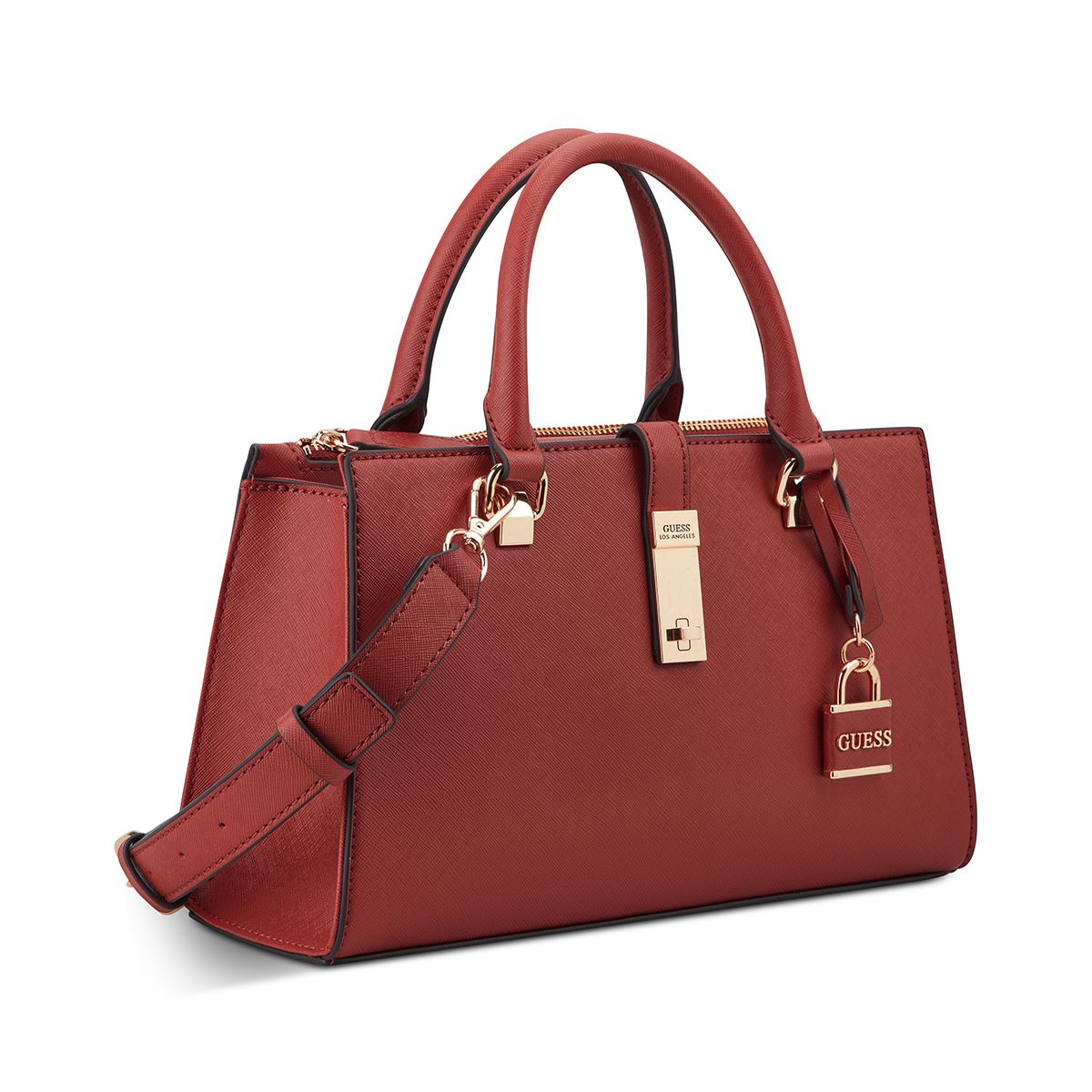Bolso Satchel Guess Factory Rojo para Mujer