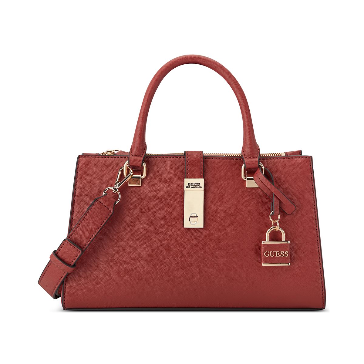 Bolso Satchel Guess Factory Rojo para Mujer
