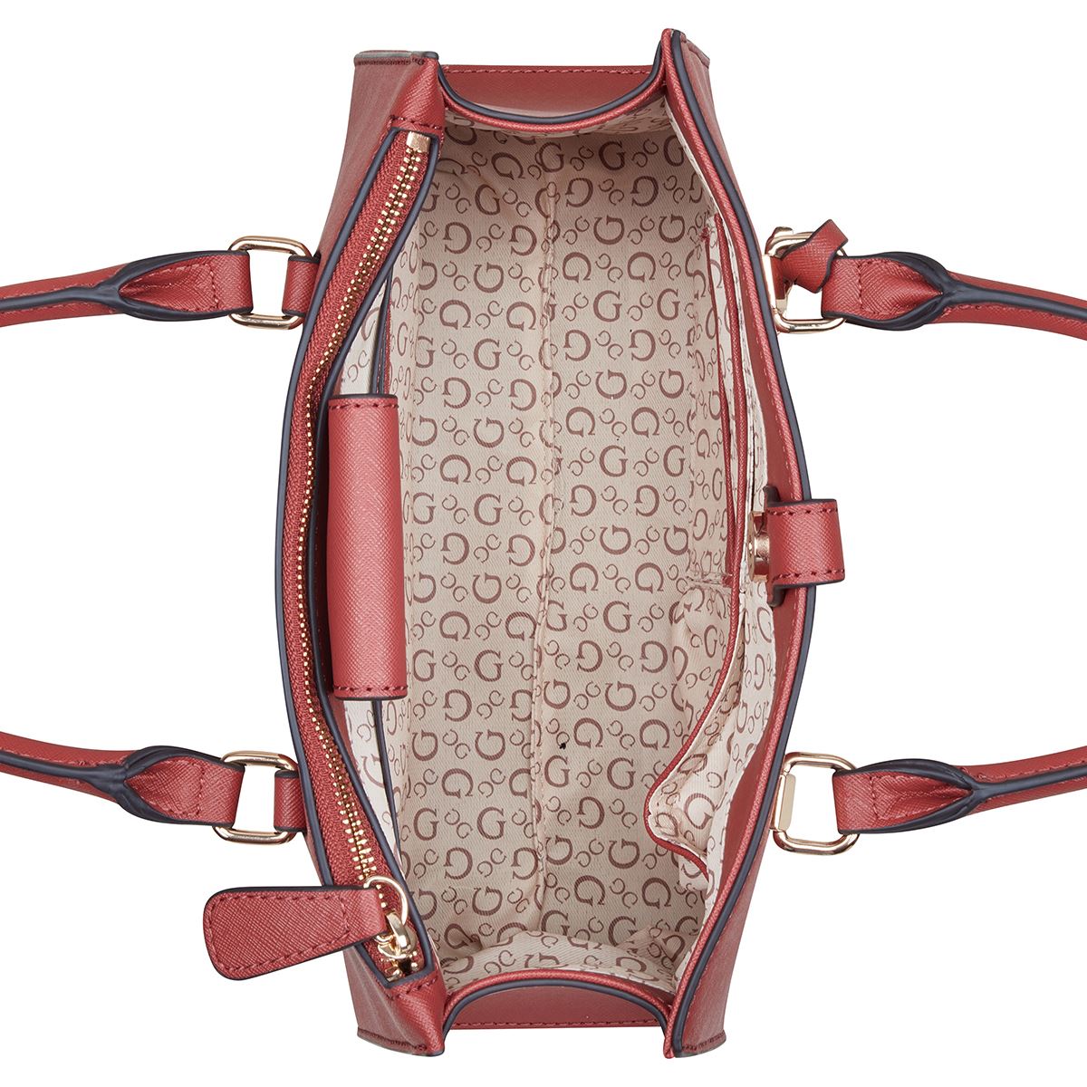 Bolso Satchel Guess Factory Rojo para Mujer