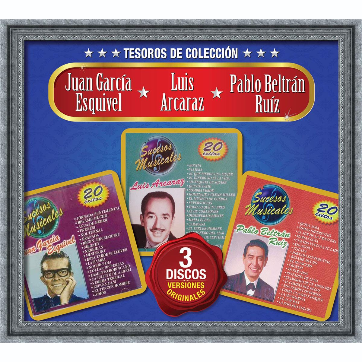 Cd3 Tesoros De Colección Juan García Esquivel, Luis Arcaraz Y Pablo Beltrán Ruíz