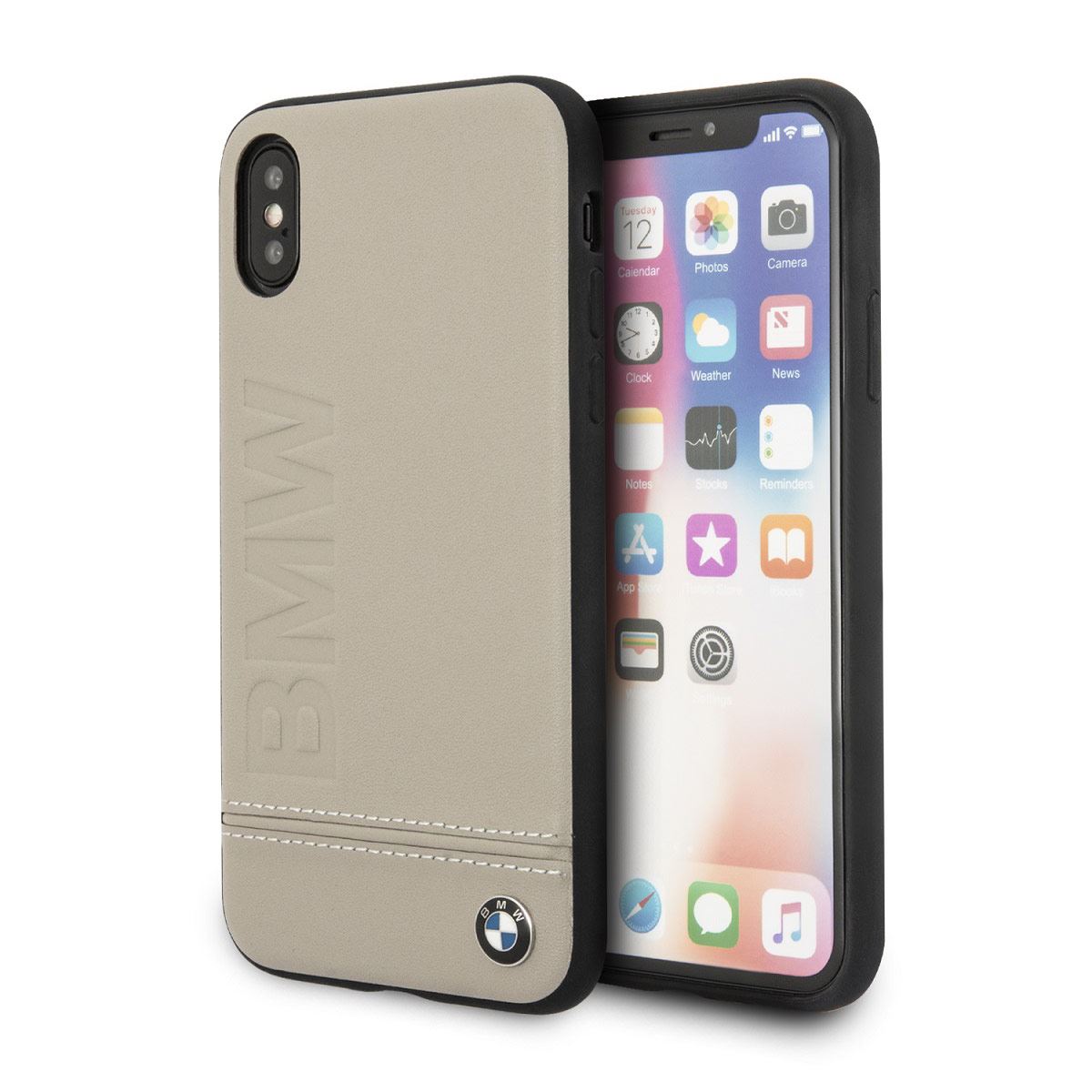 Funda para iPhone X Beige Logo XL Ve BMW