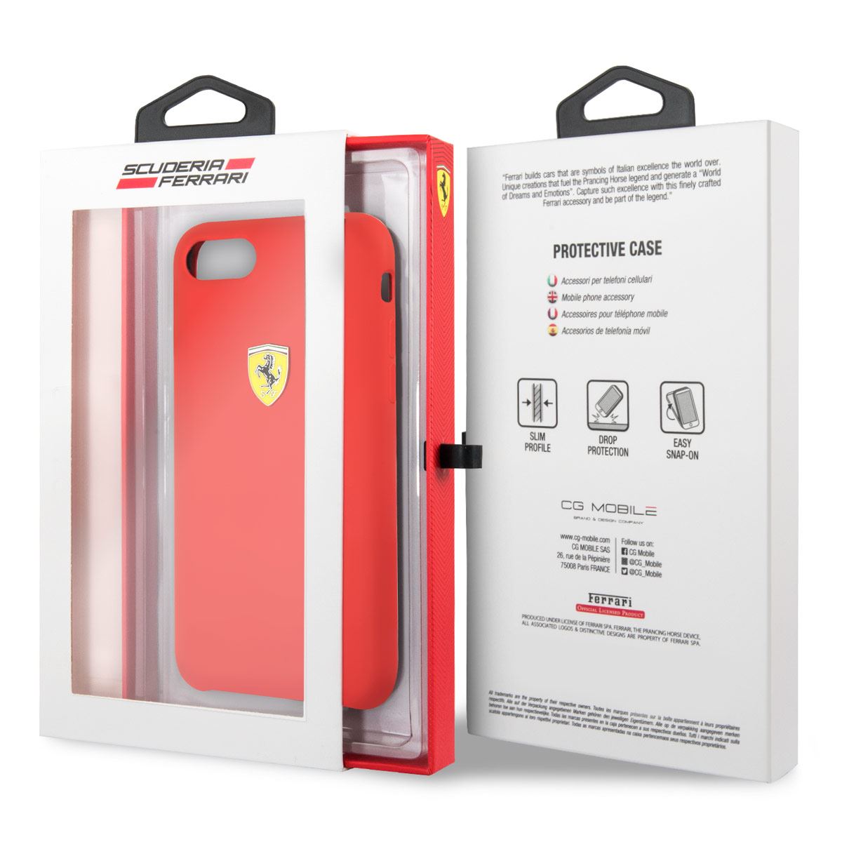 Funda Ferrari iPhone 6/7/8 Roja Silicon