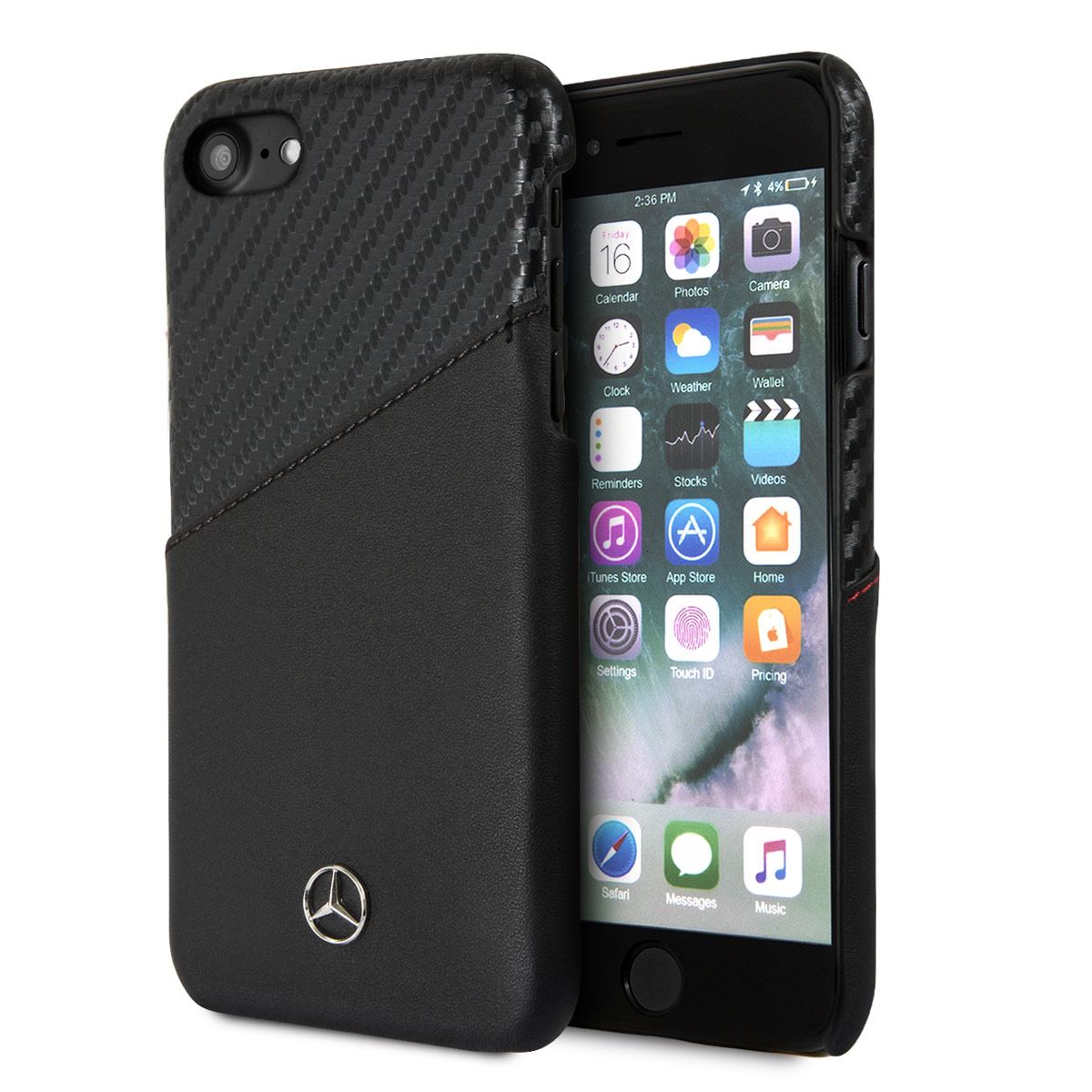 Funda Mercedes Benz iPhone 6/7/8 Negra Piel