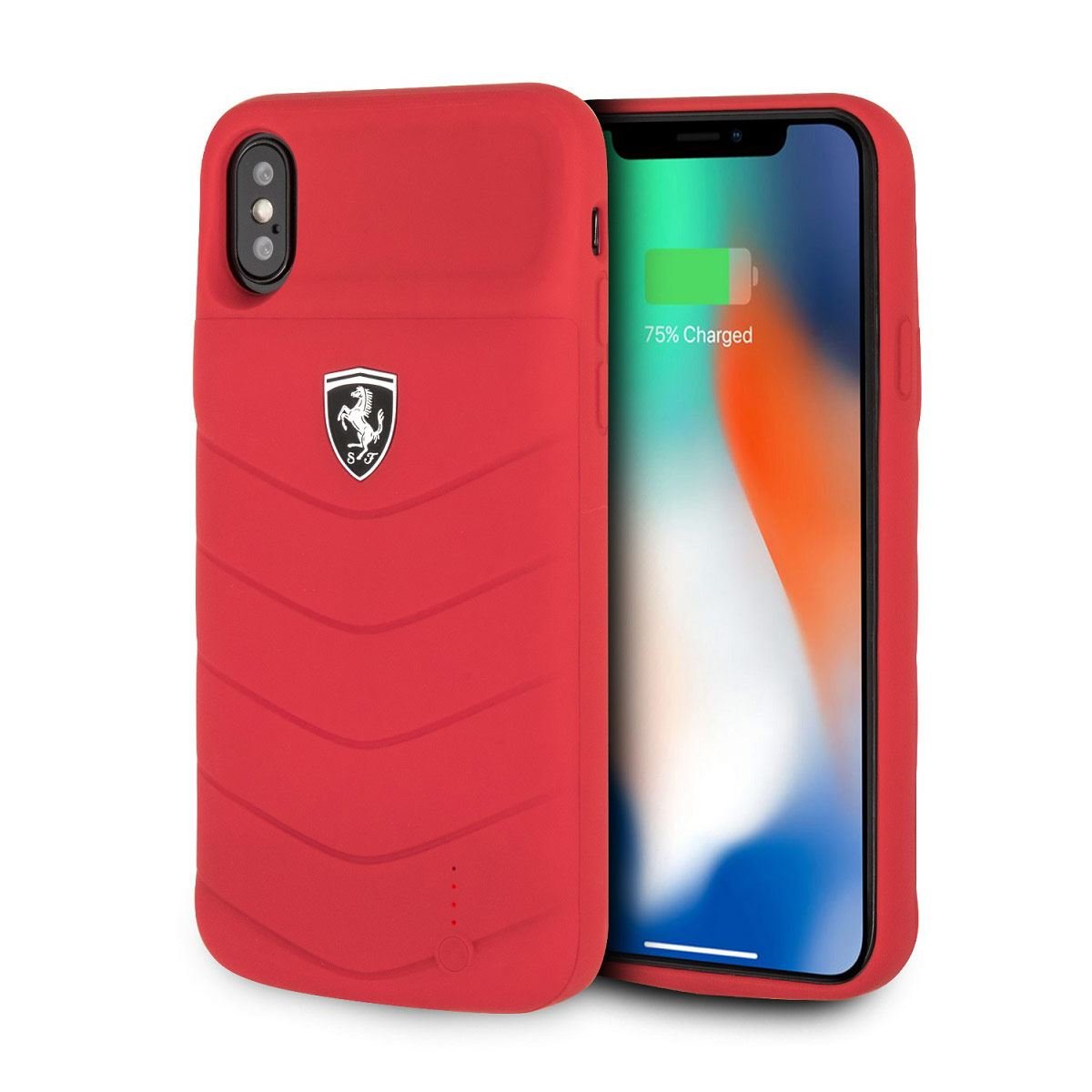 Funda con Batería 3600MHA para iPhone X Roja Ferrari