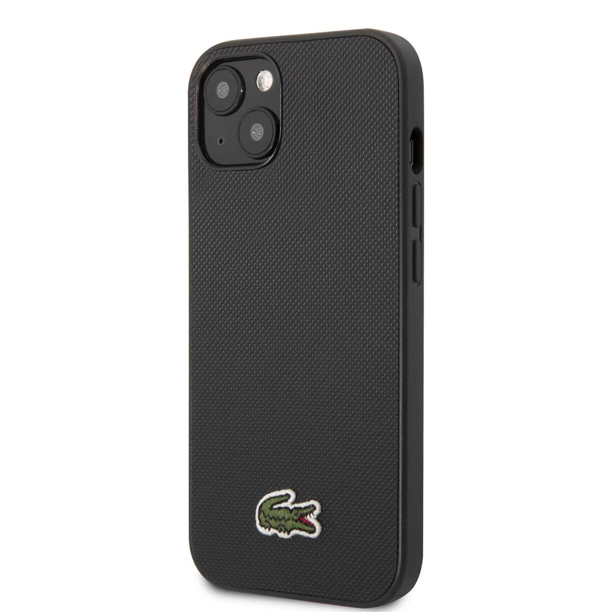 Funda Lacoste iphone 14 plus color negro tejido