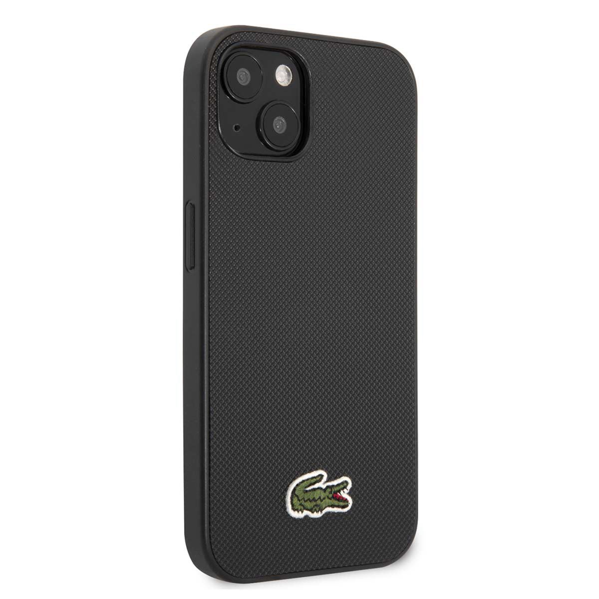 Funda Lacoste iphone 14 plus color negro tejido