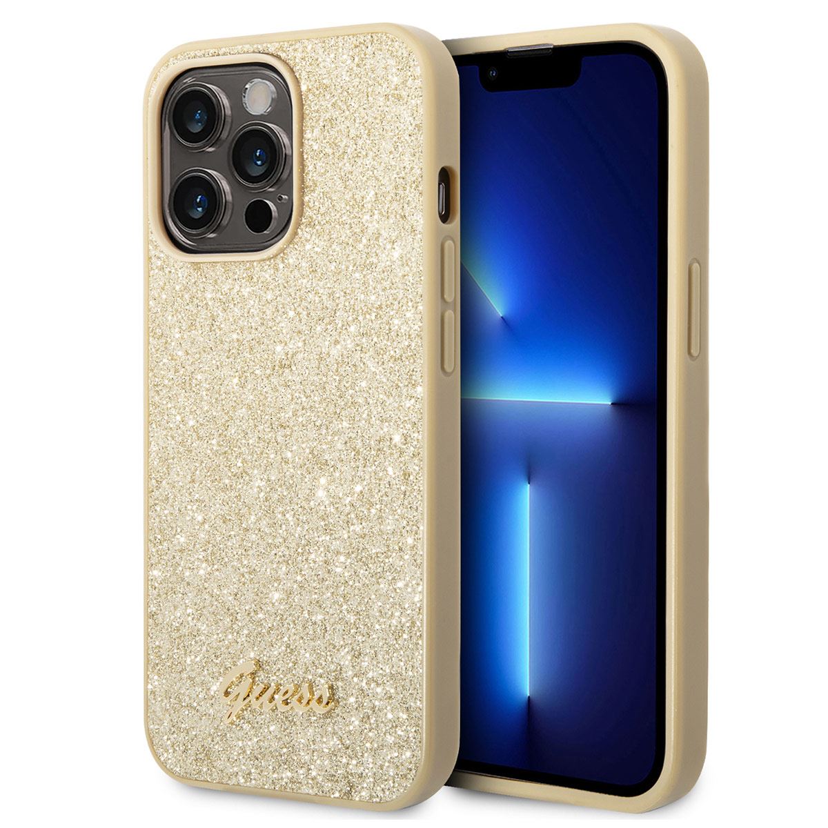 Funda Iphone 14 Pro Max Flakes dorada