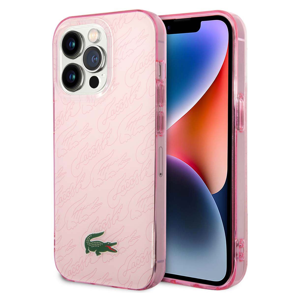 Funda Lacoste iphone 14 pro max color rosa