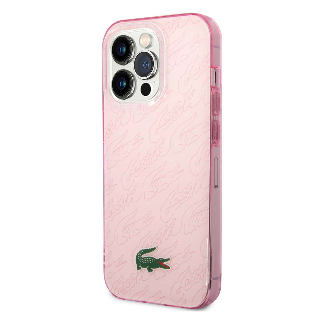 Funda Lacoste iphone 14 pro max color rosa