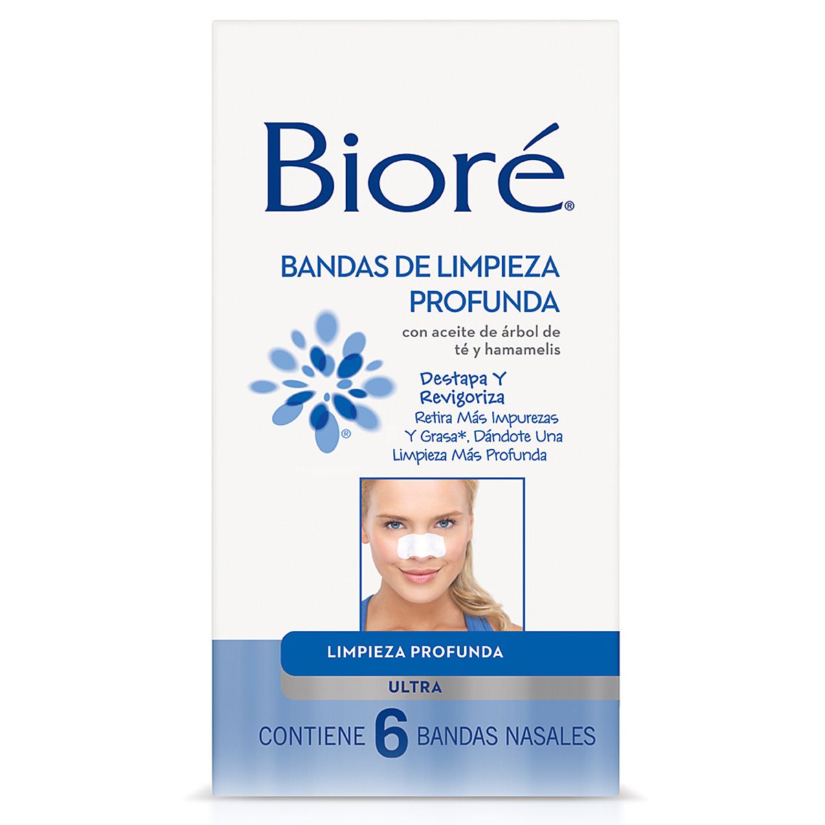 Bandas Biore Nasal Limpieza Profunda 6 piezas