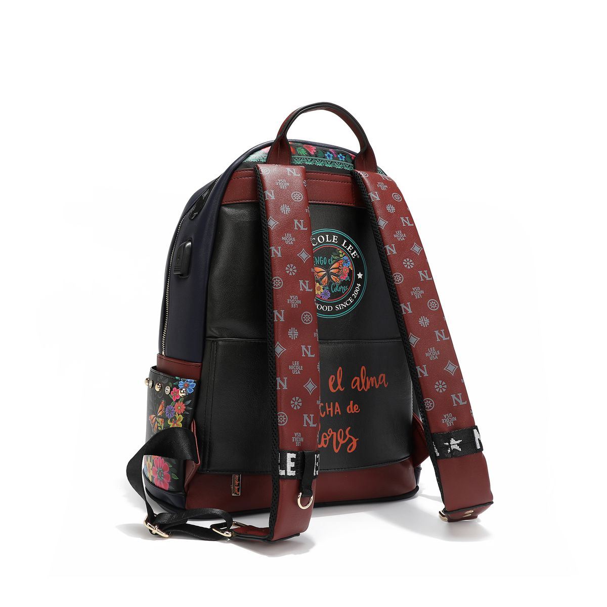 Mochila Alma de Colores Nicole Lee Negra para Mujer